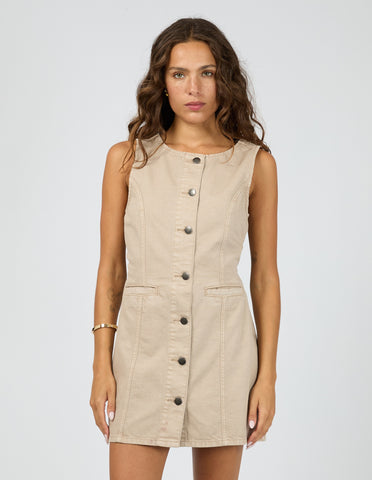 SILENT THEORY Cover Mini Dress - BEIGE