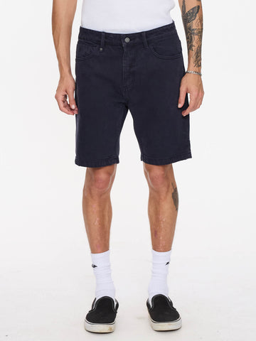 THRILLS Chopped Hem Slim Straight Demin Short - TWILIGHT BLACK