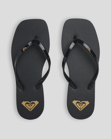 ROXY Gold Coast Ladies Thongs - BLACK