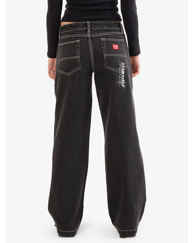 WORSHIP Gnasher Baggy Low Rider Jean - PHANTOM BLACK