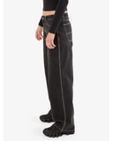 WORSHIP Gnasher Baggy Low Rider Jean - PHANTOM BLACK