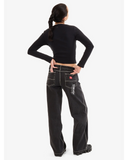 WORSHIP Gnasher Baggy Low Rider Jean - PHANTOM BLACK