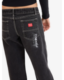 WORSHIP Gnasher Baggy Low Rider Jean - PHANTOM BLACK