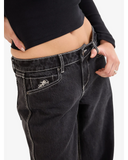 WORSHIP Gnasher Baggy Low Rider Jean - PHANTOM BLACK