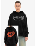 WORSHIP Kiss Me Zip Front Hood - BLACK