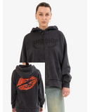 WORSHIP Kiss Me Zip Front Hood - BLACK