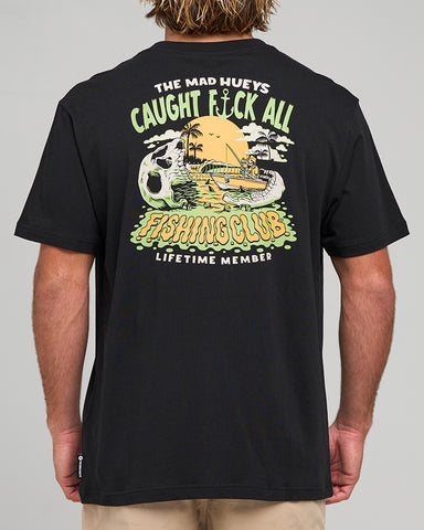 THE MAD HUEYS Caught Fk All Jaw Tee - BLACK (NEEDS IMAGE)