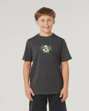 RIP CURL Boys Sunset Sesh Logo Tee - WASHED BLACK
