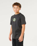 RIP CURL Boys Sunset Sesh Logo Tee - WASHED BLACK