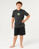 RIP CURL Boys Sunset Sesh Logo Tee - WASHED BLACK
