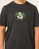 RIP CURL Boys Sunset Sesh Logo Tee - WASHED BLACK