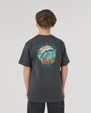RIP CURL Shred Til Dead Boys Tee - WASHED BLACK