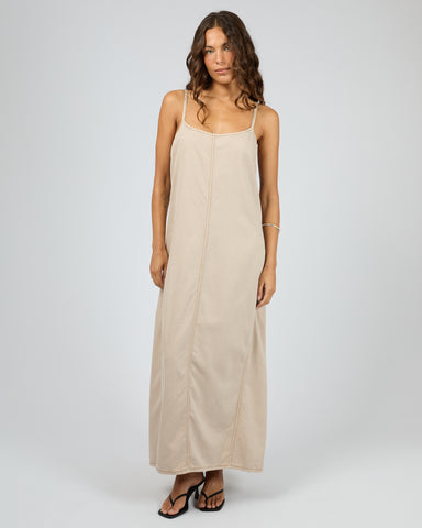 SILENT THEORY Cove Maxi Dress - BEIGE