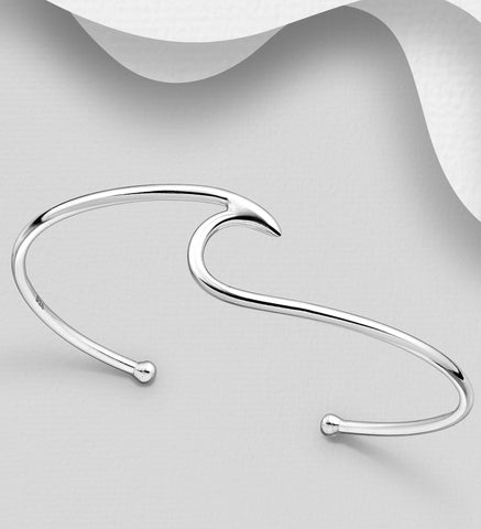 Wave Cuff Bracelet - SILVER