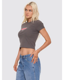 WORSHIP Yours Truly Slim Fit Tee - WORN BLACK