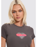 WORSHIP Yours Truly Slim Fit Tee - WORN BLACK