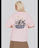 WORSHIP Fascination Oversized Fit Tee - PARFAIT PINK