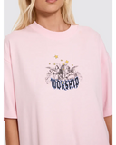WORSHIP Fascination Oversized Fit Tee - PARFAIT PINK