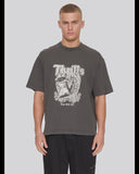THRILLS Time Will Tell Oversize Box Crop Tee - DARK MERCH BLACK