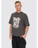 THRILLS Time Will Tell Oversize Box Crop Tee - DARK MERCH BLACK