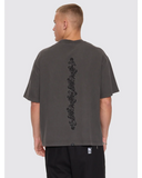 THRILLS Time Will Tell Oversize Box Crop Tee - DARK MERCH BLACK