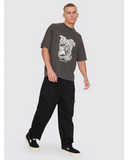 THRILLS Time Will Tell Oversize Box Crop Tee - DARK MERCH BLACK
