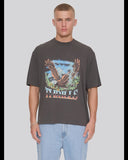 THRILLS Seen & Heard Box Fit Oversize Cropped Tee - DARK MERCH BLACK