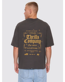 THRILLS Seen & Heard Box Fit Oversize Cropped Tee - DARK MERCH BLACK
