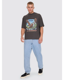 THRILLS Seen & Heard Box Fit Oversize Cropped Tee - DARK MERCH BLACK