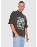 THRILLS Seen & Heard Box Fit Oversize Cropped Tee - DARK MERCH BLACK