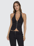THRILLS Vida Halter Top - BLACK