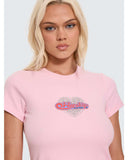 WORSHIP Yours Truly Slim Fit Tee - PARFAIT PINK