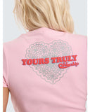 WORSHIP Yours Truly Slim Fit Tee - PARFAIT PINK