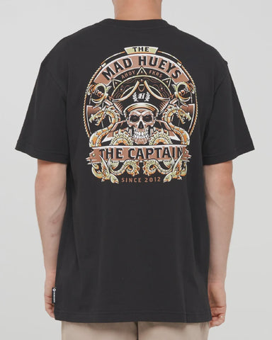 THE MAD HUEYS Dragon Captain Tee - BLACK