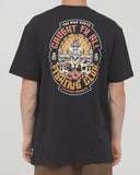 THE MAD HUEYS Caught Fk Skull Tee - BLACK