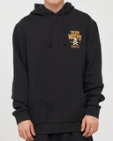 THE MAD HUEYS Caught Fk All Hooded Pullover - BLACK