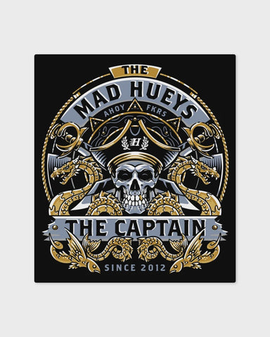 THE MAD HUEYS Dragon Captain Sticker - BLACK