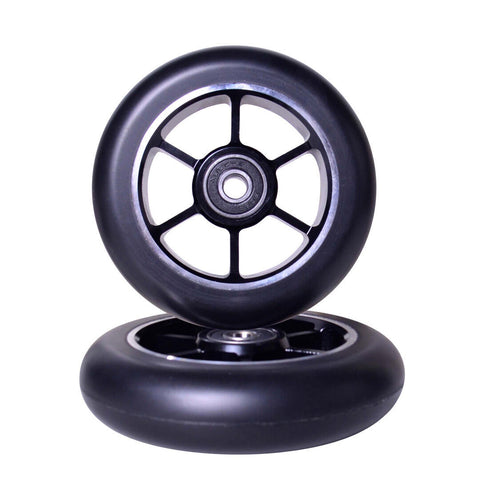 GRIT 100mm Black Core/Black PU Wheels (Pair)