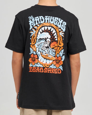 THE MAD HUEYS - Shred Dead Youth Tee - BLACK