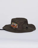 THE MAD HUEYS Youth Troppo Captain Wide Brim Bucket Hat - NATIVE CAMO