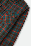 BRIXTON Bowery Flannel - WALNUT BROWN/ ULTRA MARINE