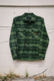 BRIXTON Bowery Heavy Weight Flannel - CYPRESS GRN/BLK