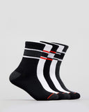 GLOBE Triple Stripe Crew Socks 5 Pack (7-11) - ASSORTED
