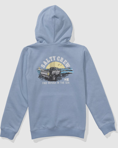 SALTY CREW Lifted Boys Hooded Fleece - MARINE BLUE
