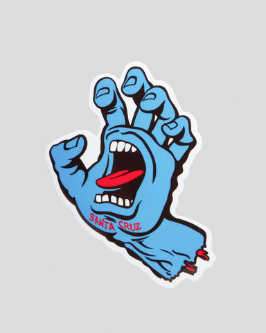 SANTA CRUZ - Screaming Hand Large Sticker - BLUE