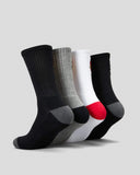 SANTA CRUZ Classic Dot Crew Socks (Size 7-11) 4-Pack MULTI