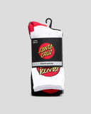 SANTA CRUZ Classic Dot Crew Socks (Youth 2-8) 4-Pack - MULTI