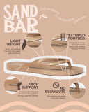 RUSTY Sandbar Ladies Thongs - TAUPE/GOLD