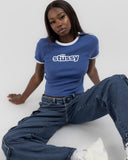 STUSSY Thick Ringer Tee - BLUE