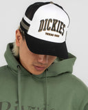DICKIES Longview Stripe Trucker Cap - WHITE